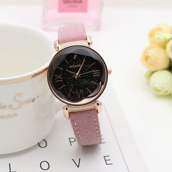 New Fashion Rose Gold Casual Dress Leather Watches Women