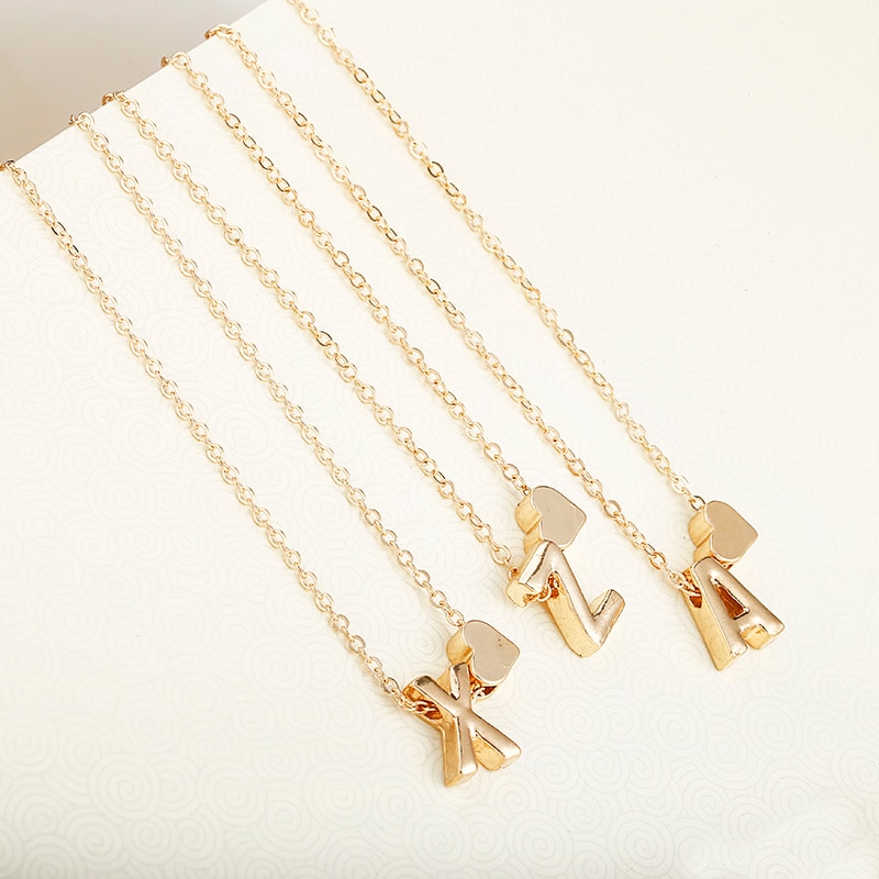 Foxgirl Gold Initial Necklaces for Women Girls, Dainty Gold Letter Necklace  Tiny A-Z Pendant Choker Necklace Trendy Cute Personalized Monogram Name